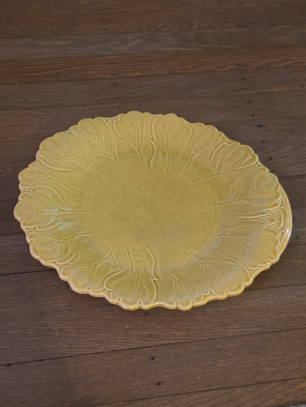 Steubenville Pottery / Woodfield Yellow Floral  Serving Plate -  Petal Design